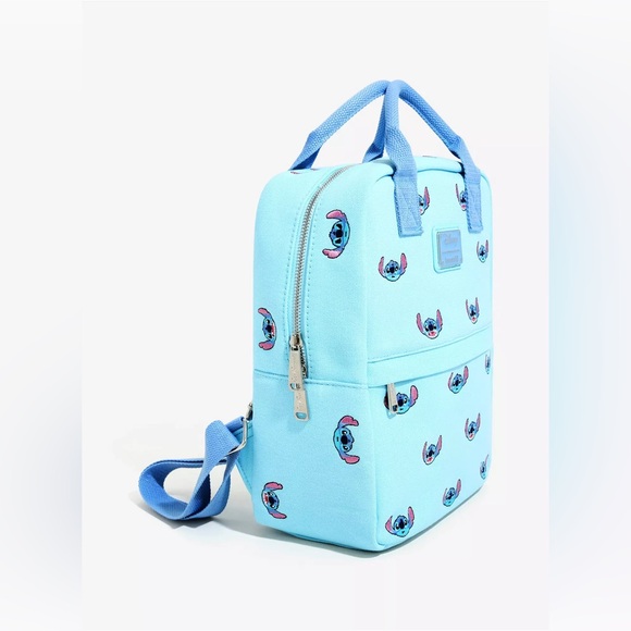 BNWT - Loungefly Disney Lilo & Stitch Heads Canvas Mini Backpack - Picture 2 of 4